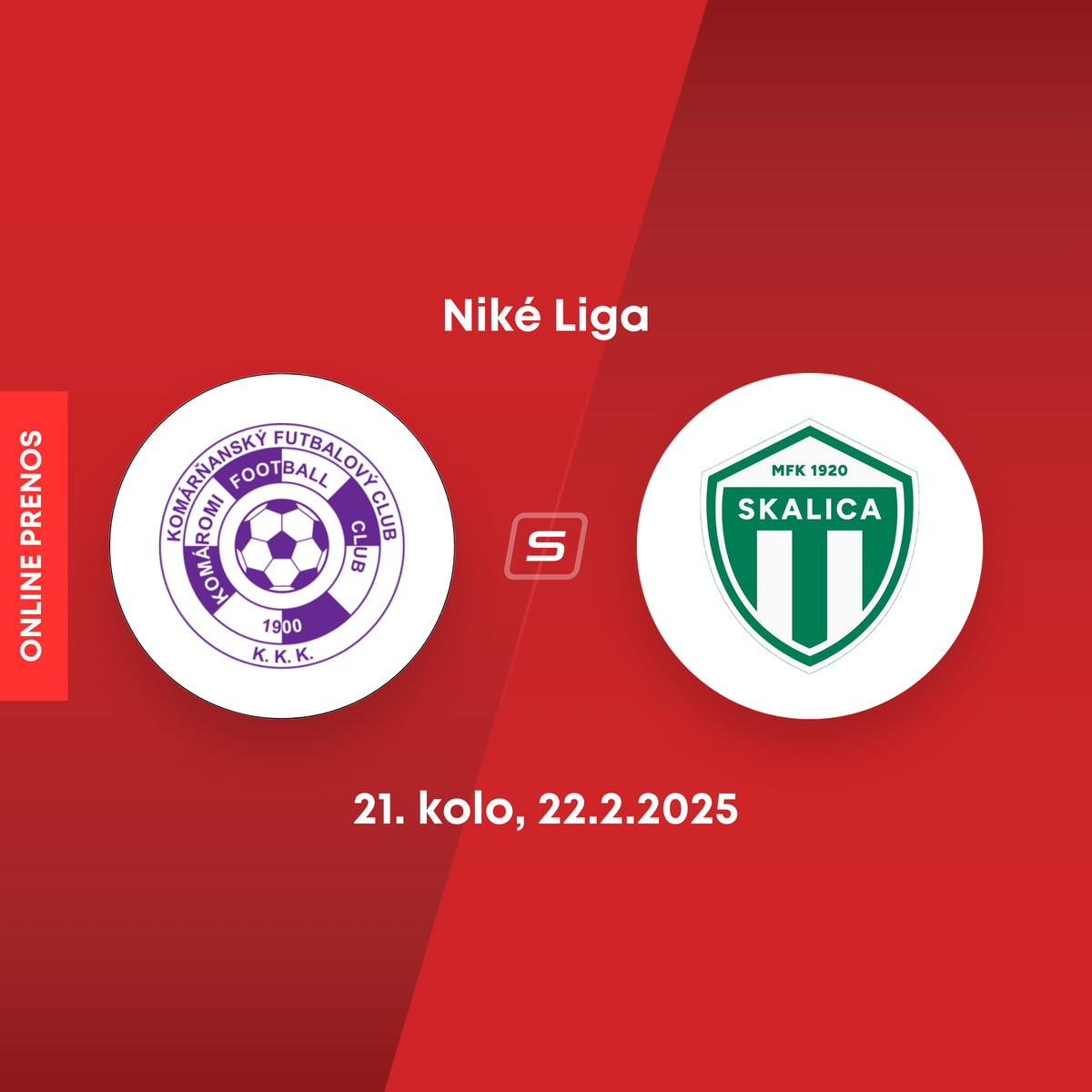 Komárno Skalica ONLINE prenos z 21 kola Niké ligy dnes LIVE SPORTNET