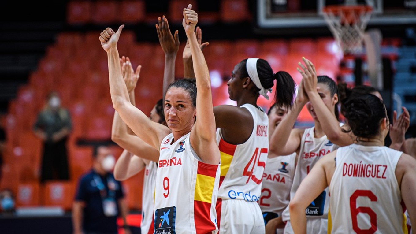 Hráčky Španielska na ME v basketbale žien 2021.