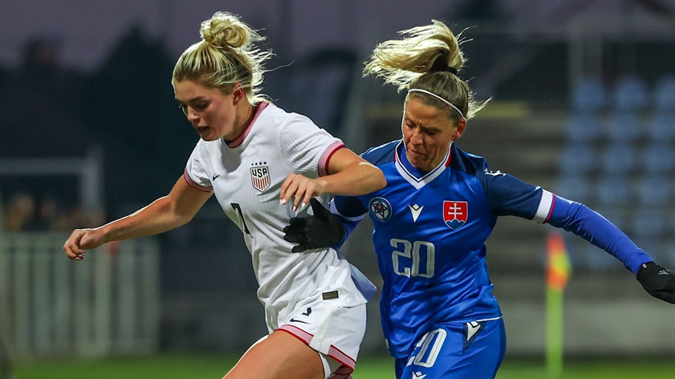 Momentka zo zápasu Slovensko U23 - USA U23.