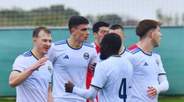 Futbalisti MFK Zemplín Michalovce počas prípravy.