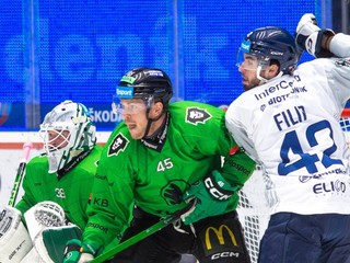 Momentka zo zápasu Plzeň - Mladá Boleslav. 