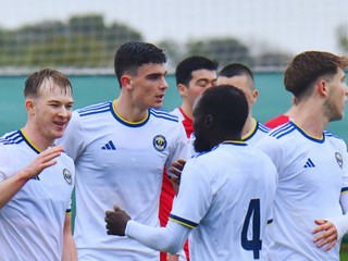 Futbalisti MFK Zemplín Michalovce počas prípravy.