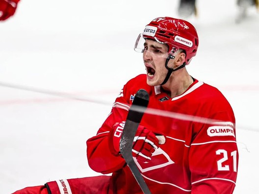 Adam Ružička v drese HC Spartak Moskva.