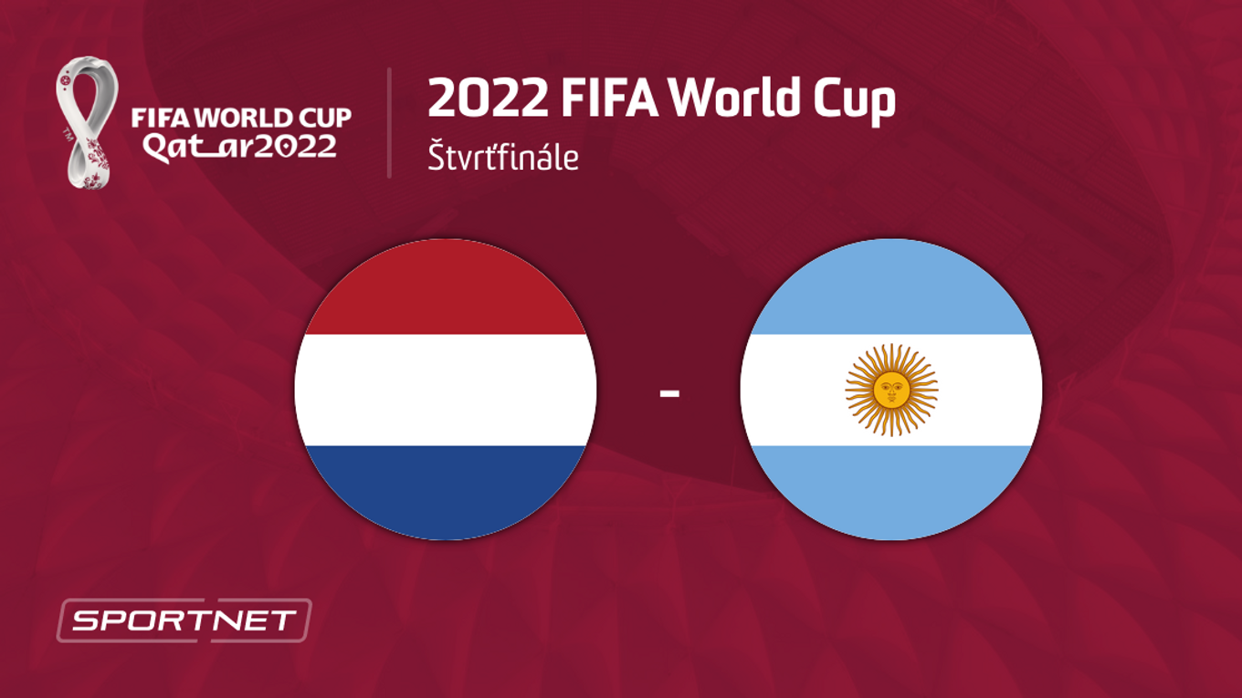Holandsko - Argentína: ONLINE prenos zo zápasu na MS vo futbale 2022 dnes.