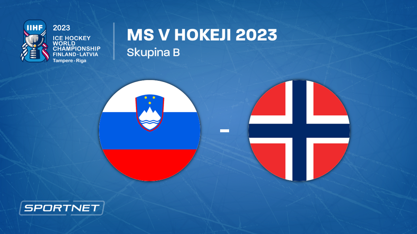 Slovinsko - Nórsko, ONLINE prenos zo zápasu na MS v hokeji 2023 LIVE.