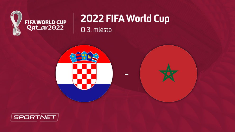 Chorvátsko - Maroko: ONLINE prenos zo zápasu o 3. miesto na MS vo futbale 2022 dnes.
