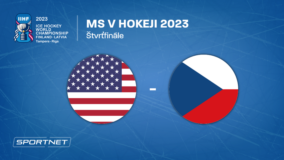 USA - Česko, ONLINE prenos zo zápasu na MS v hokeji 2023 LIVE.