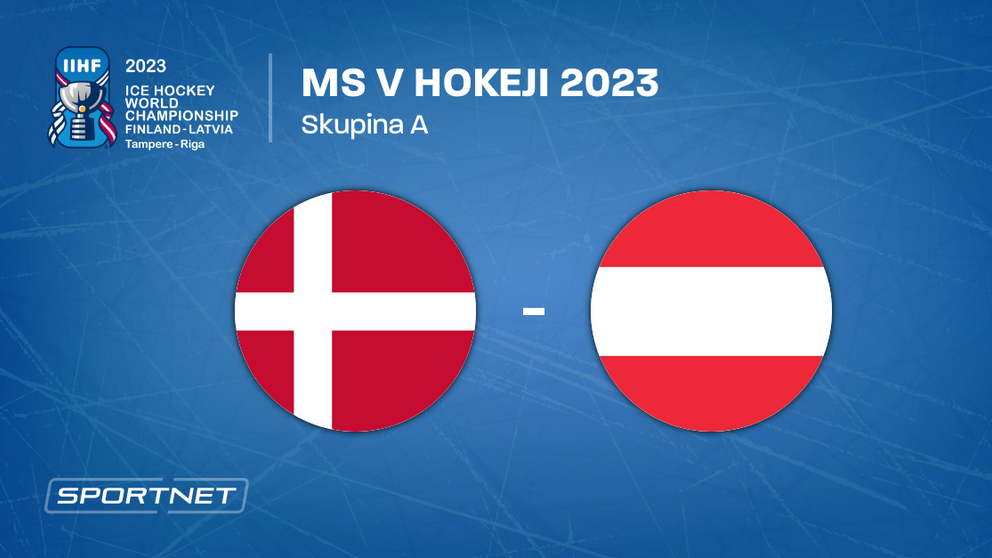 Dánsko - Rakúsko, ONLINE prenos zo zápasu na MS v hokeji 2023 LIVE.