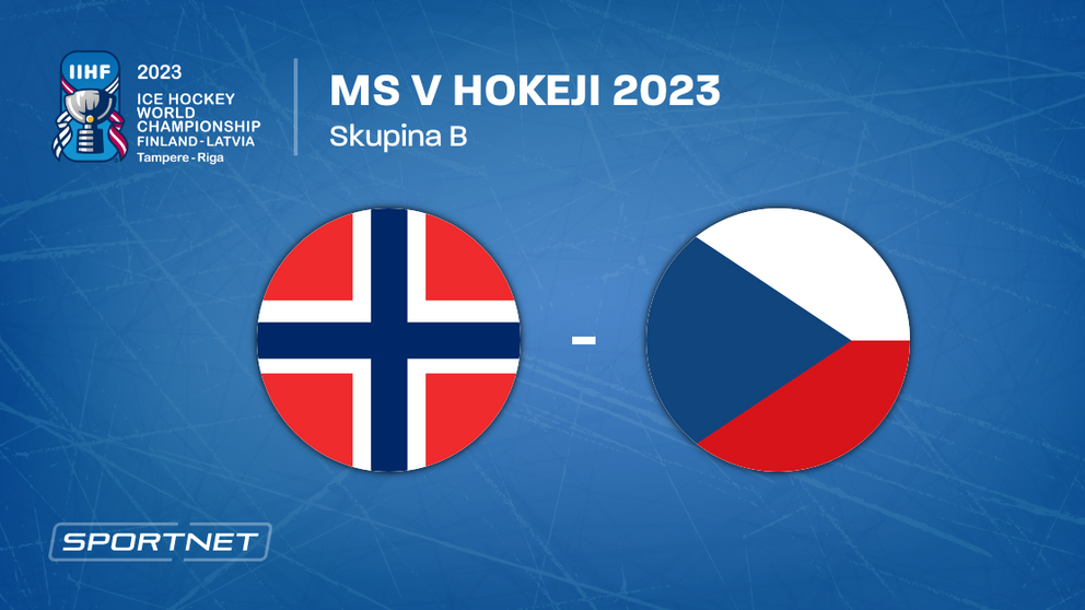 Nórsko - Česko, ONLINE prenos zo zápasu na MS v hokeji 2023 LIVE