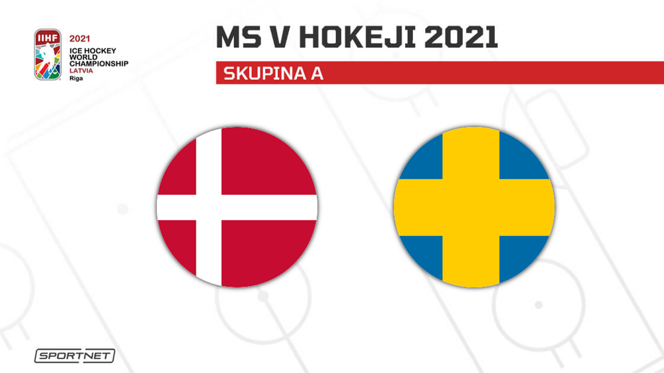 Dánsko vs. Švédsko: ONLINE prenos z MS v hokeji 2021 dnes.