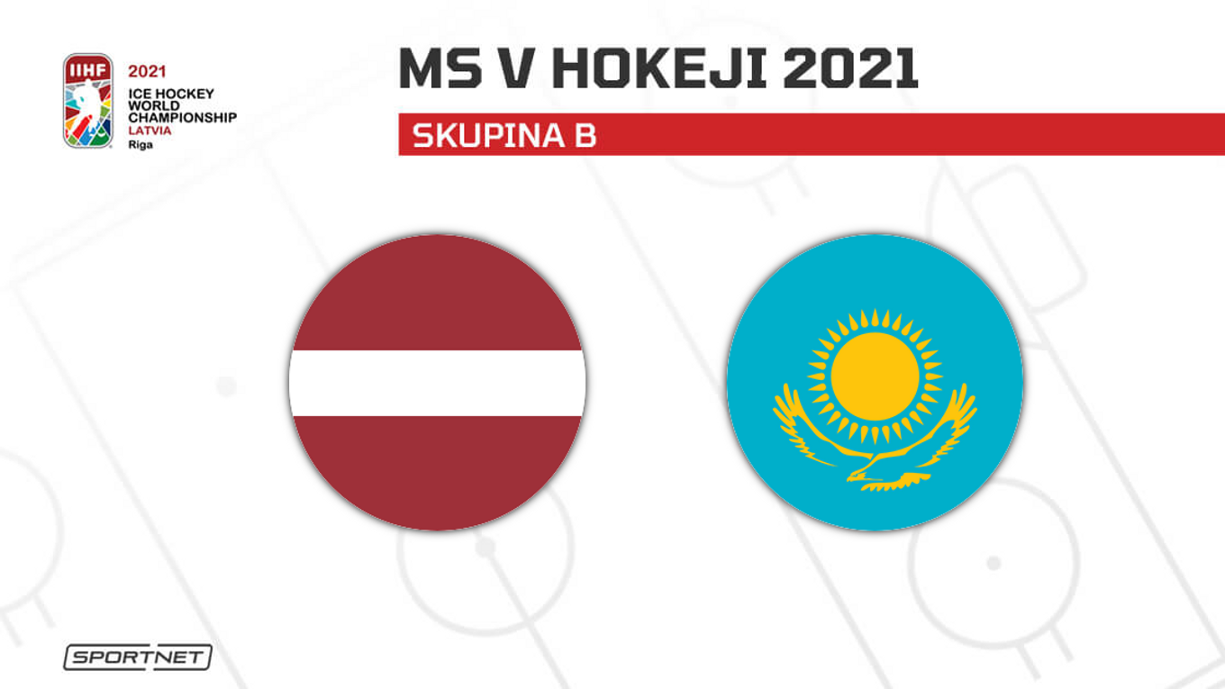 Lotyšsko vs. Kazachstan: ONLINE prenos z MS v hokeji 2021 dnes.