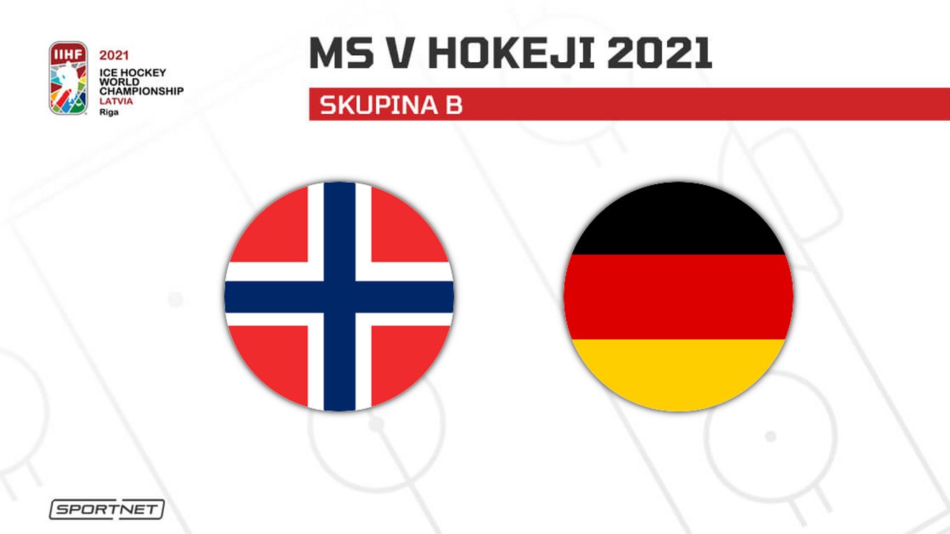 Nórsko vs. Nemecko: ONLINE prenos z MS v hokeji 2021 dnes.