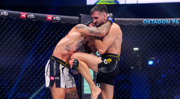 Marco Novák v akcii na turnaji OKTAGON 95.