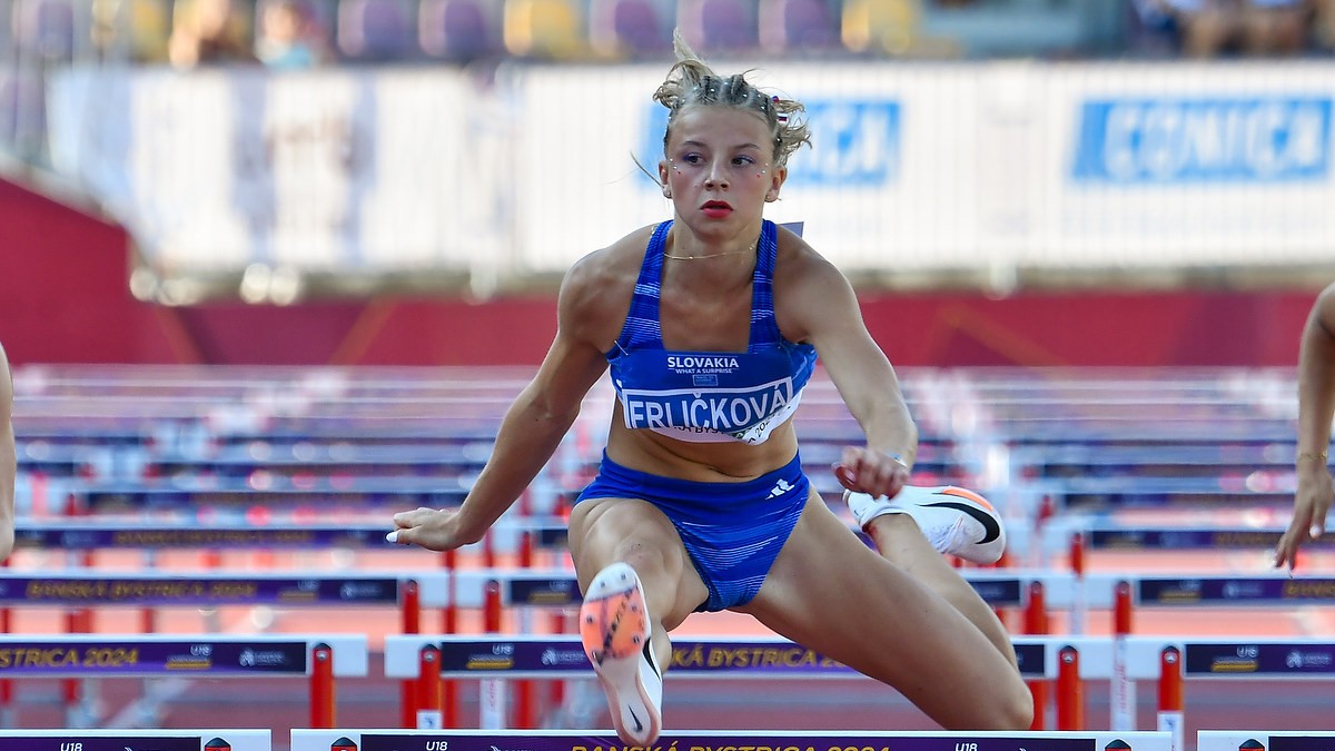 Laura Frličková na ME v atletike do 18 rokov 2024. 