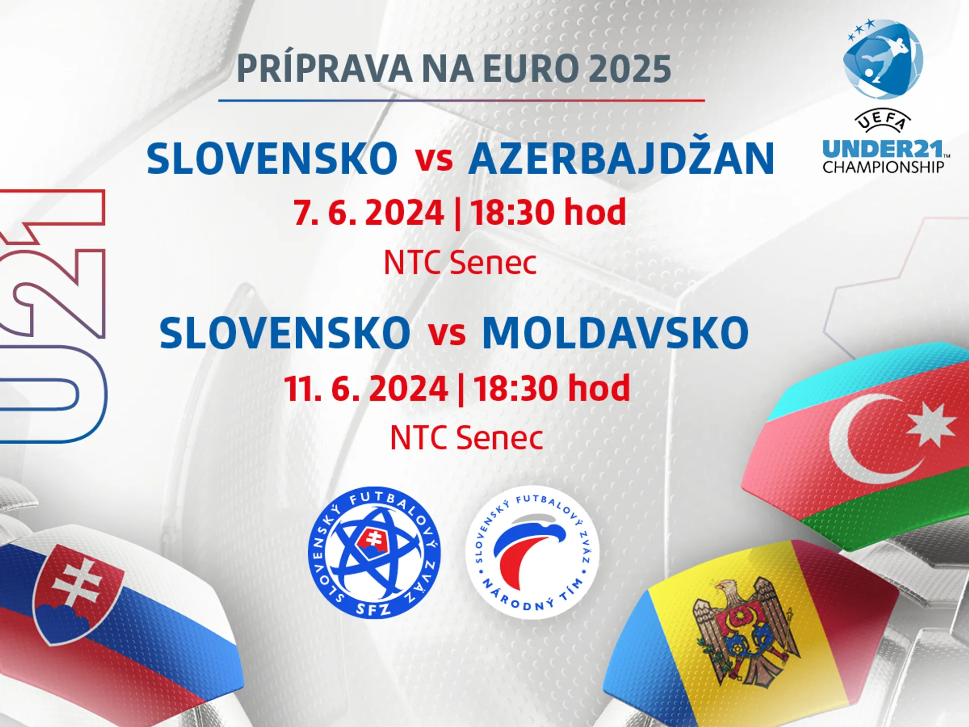 U21 - Vstupenky na júnové prípravné zápasy v predaji online