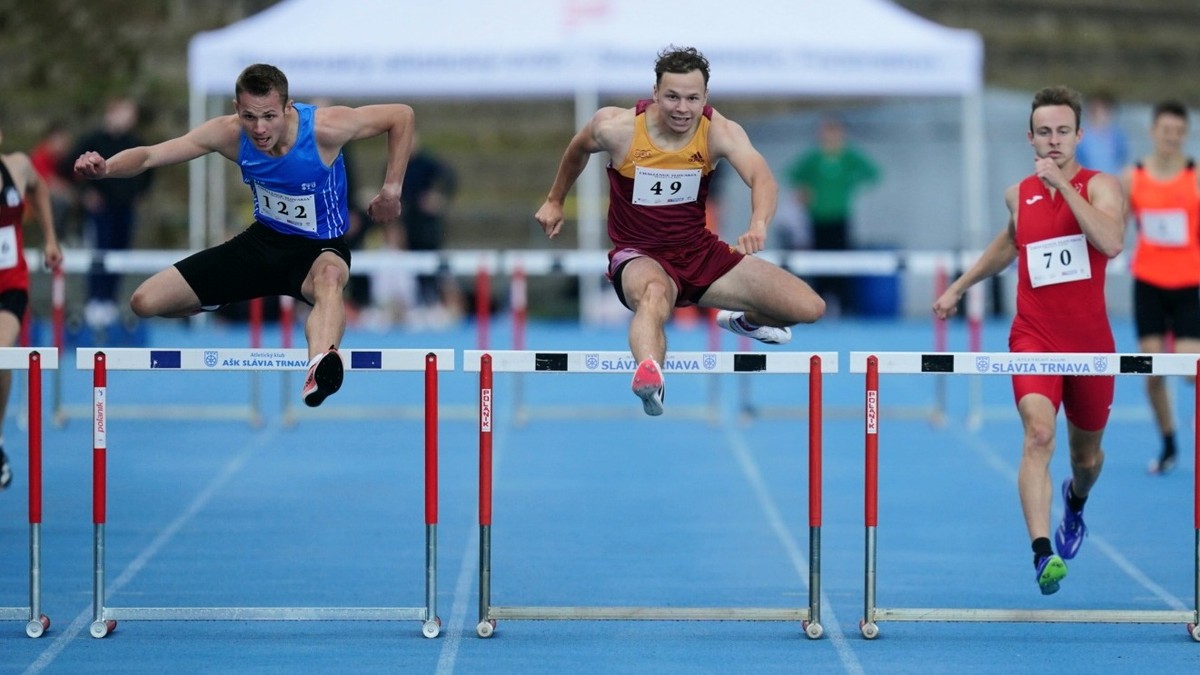 Patrik Dömötör (vľavo) na mítingu Challenge Trnava 2025.