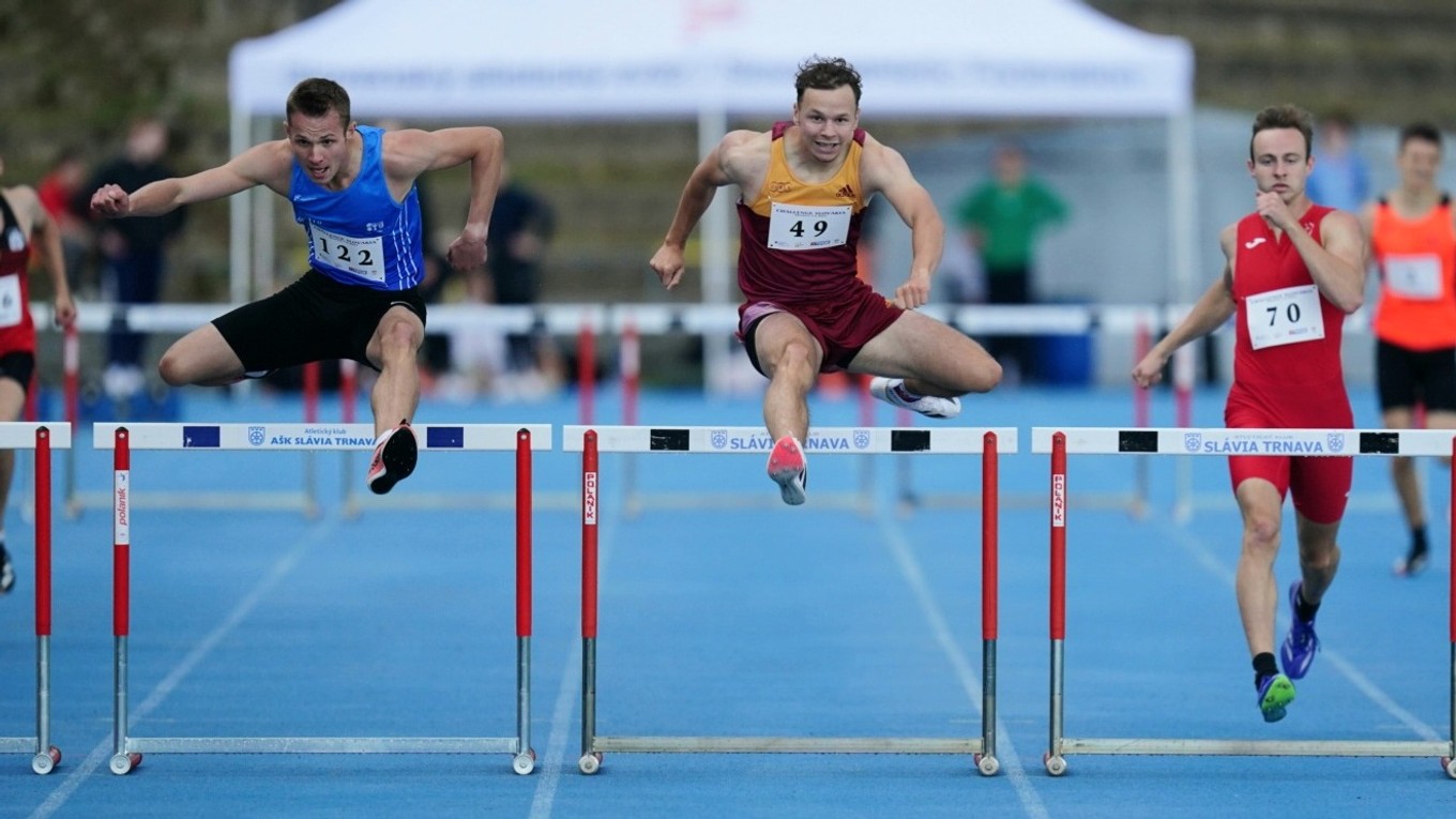 Patrik Dömötör (vľavo) na mítingu Challenge Trnava 2025.