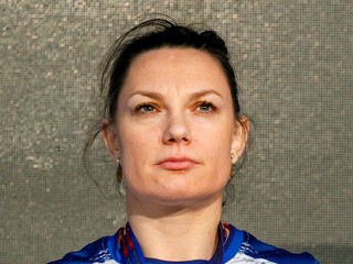 Lucia Debnárová počas ME v pretláčaní rukou na Slovensku.