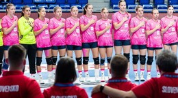Hádzanárky Slovenska do 17 rokov počas ME 2025.