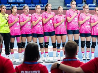 Hádzanárky Slovenska do 17 rokov počas ME 2025.