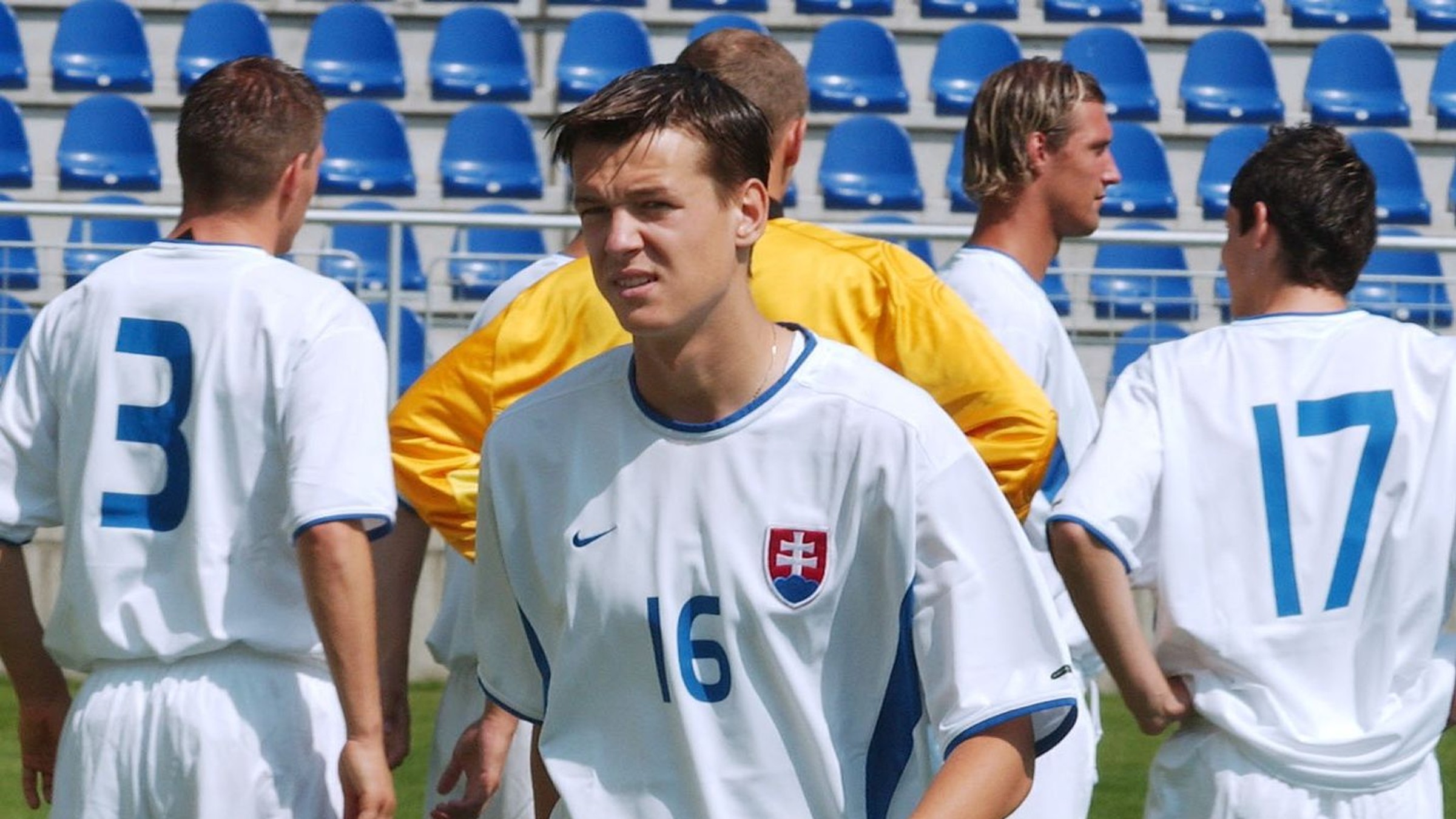 Roland Števko počas tréningu futbalistov Slovenska do 21 rokov, snímka z roku 2004. 