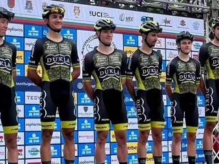 Cyklisti Dukla Banská Bystrica cycling team na Okolo Bulharska 2023.