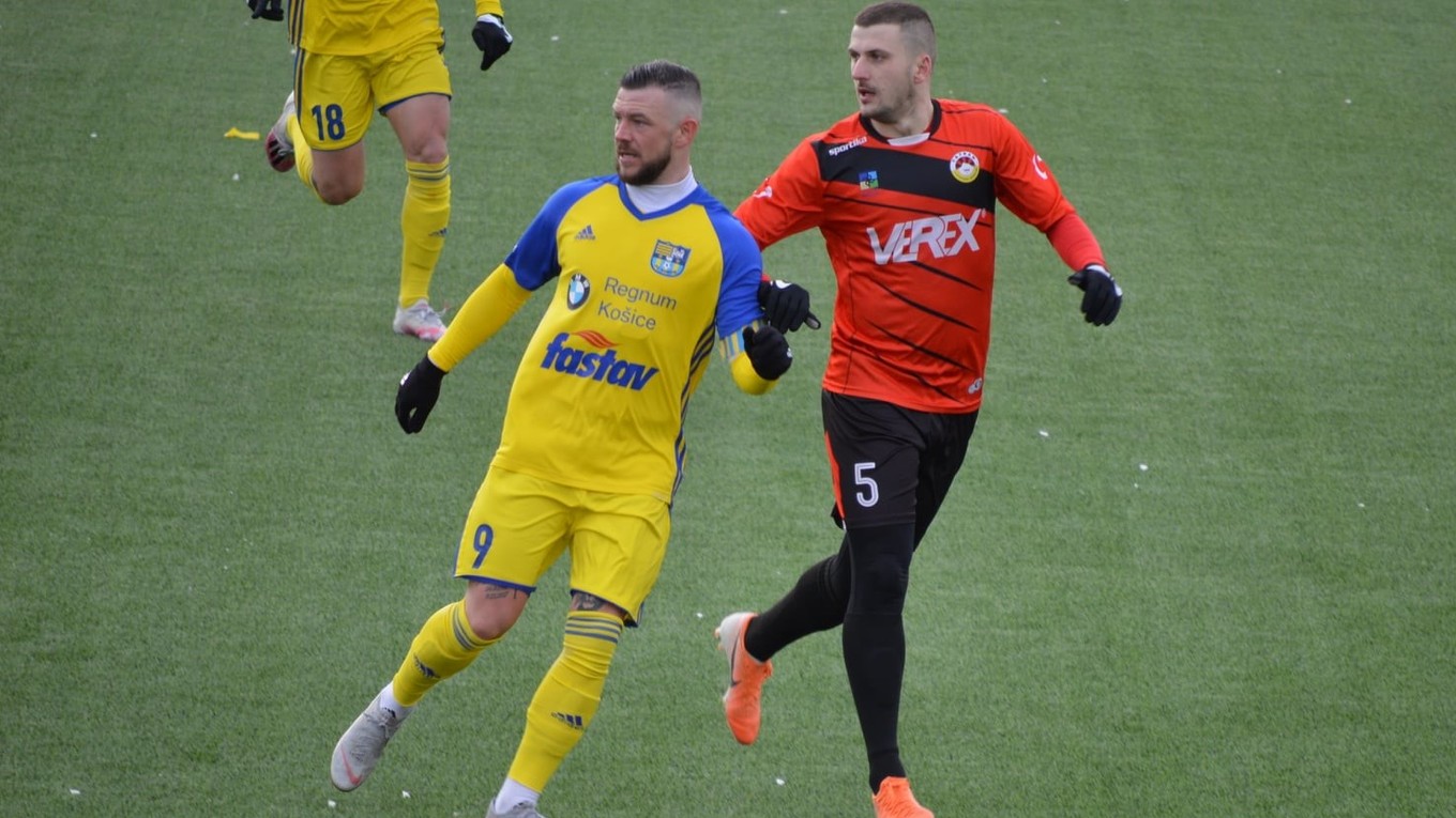 Erik Pačinda v drese FC Košice na ilustračnej fotografii.