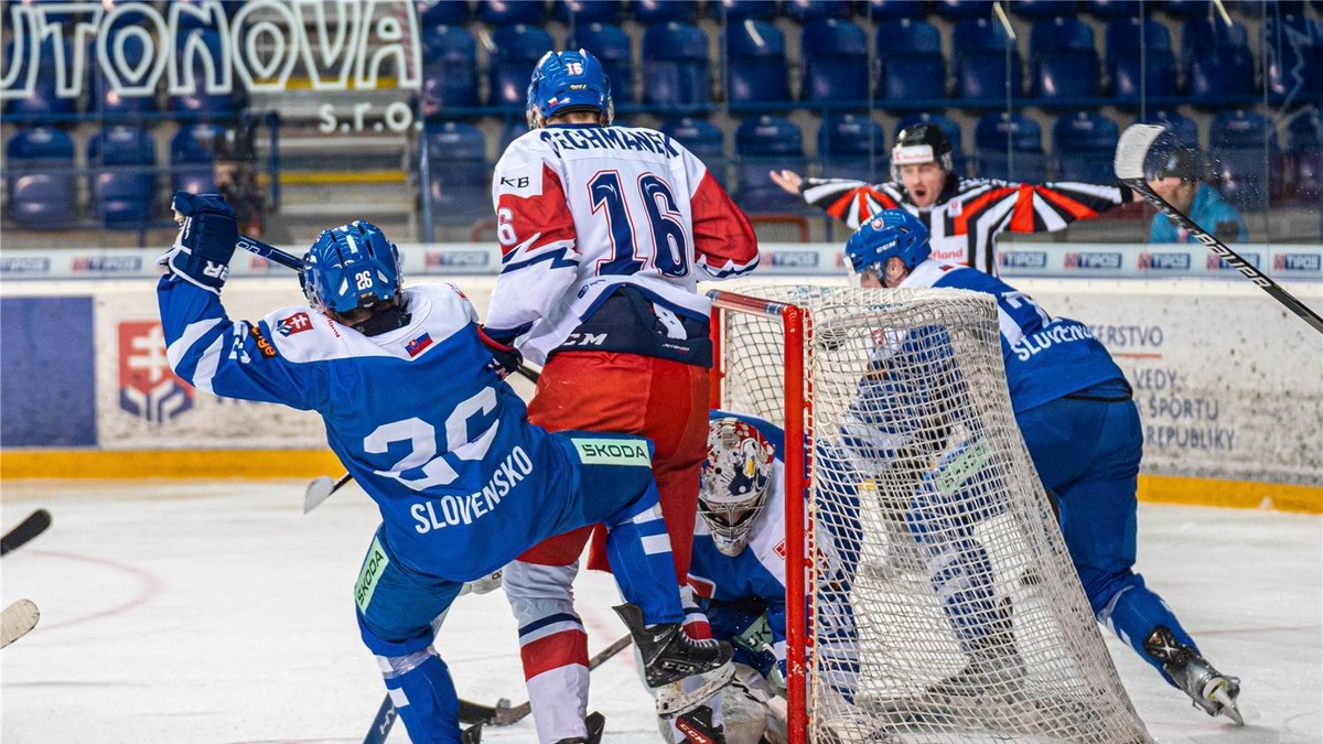 Fotka zo zápasu Česko U20 - Slovensko U20.