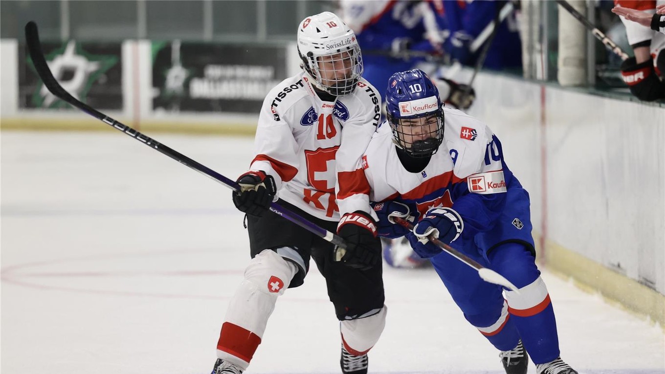 Fotka z prípravného zápasu Slovensko U18 - Švajčiarsko U18.