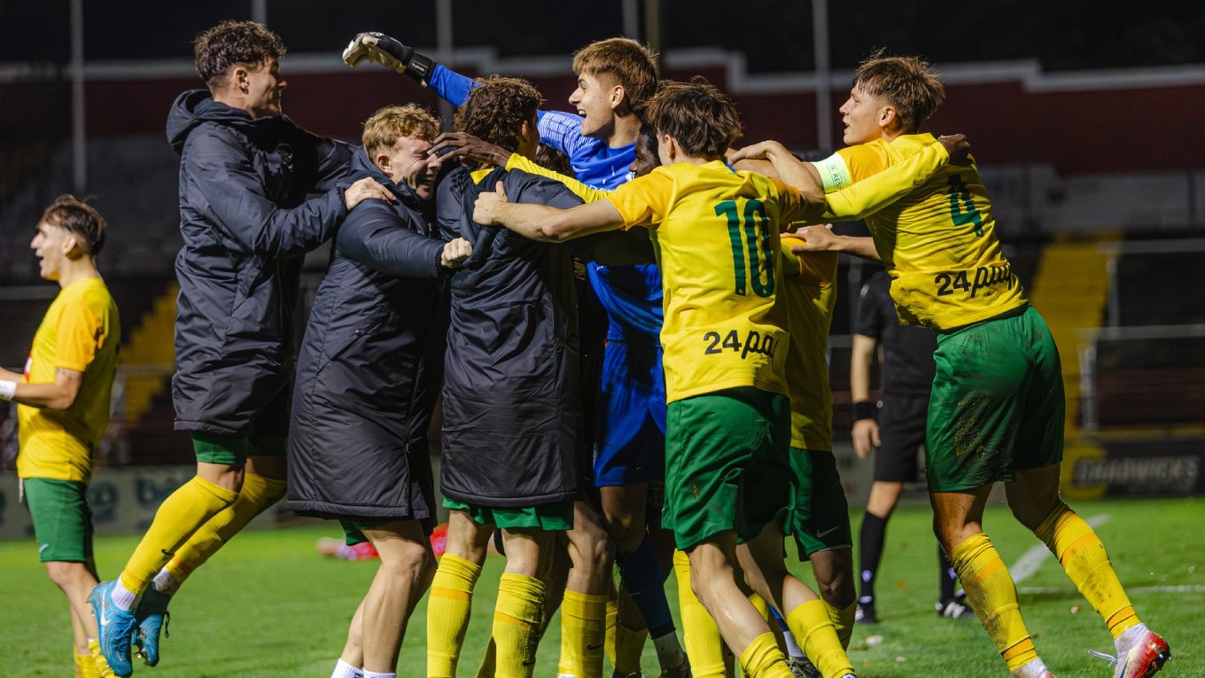 Mladí futbalisti MŠK Žilina.