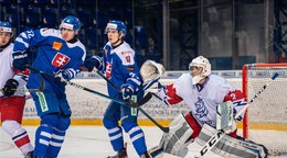 Momentka zo zápasu Slovensko U20 - Česko U20 na Turnaji piatich krajín do 20 rokov vo švédskom Nyköpingu.