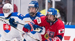 Momentka zo zápasu Česko - Slovensko U18.