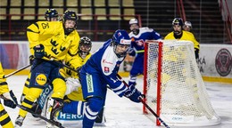 Momentka zo zápasu Slovensko - Švédsko.