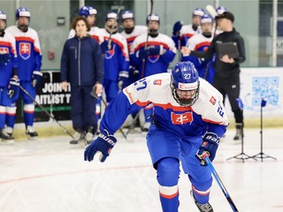 Slovenskí hokejisti počas testovania NHL Combine pred MS v hokeji do 18 rokov 2025.
