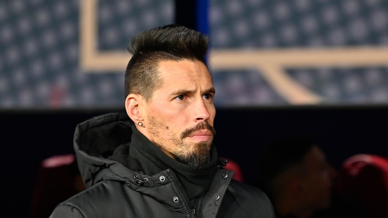 Na snímke asistent trénera Slovenska Marek Hamšík.