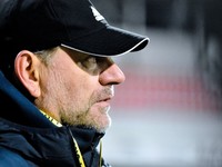 Tréner Slovana Vladimír Weiss starší na štadióne v Zlatých Moravciach.