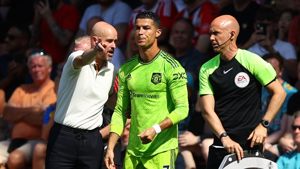 Erik ten Hag a Cristiano Ronaldo.