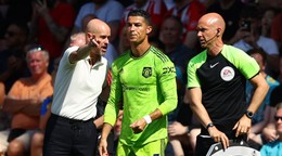 Erik ten Hag a Cristiano Ronaldo.