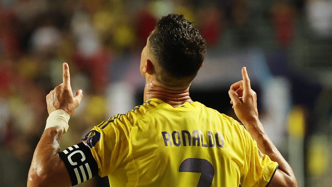 Cristiano Ronaldo v drese saudskoarabského klubu Al-Nassr.