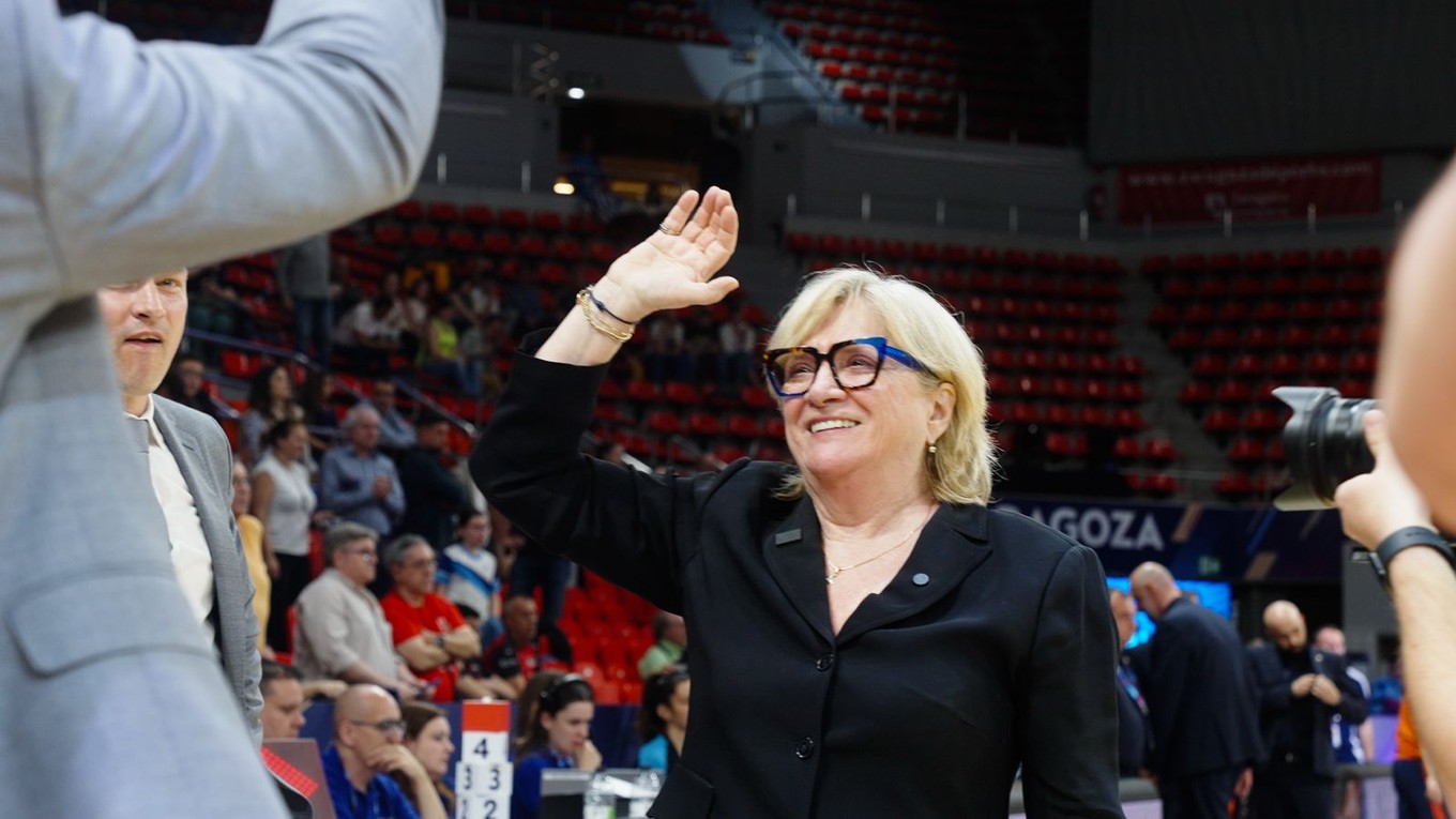 Natália Hejková po výhre USK Praha vo štvrťfinále Final Six Euroligy žien. 