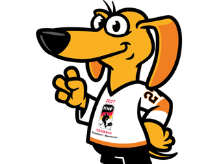 Maskot MS v hokeji 2027.