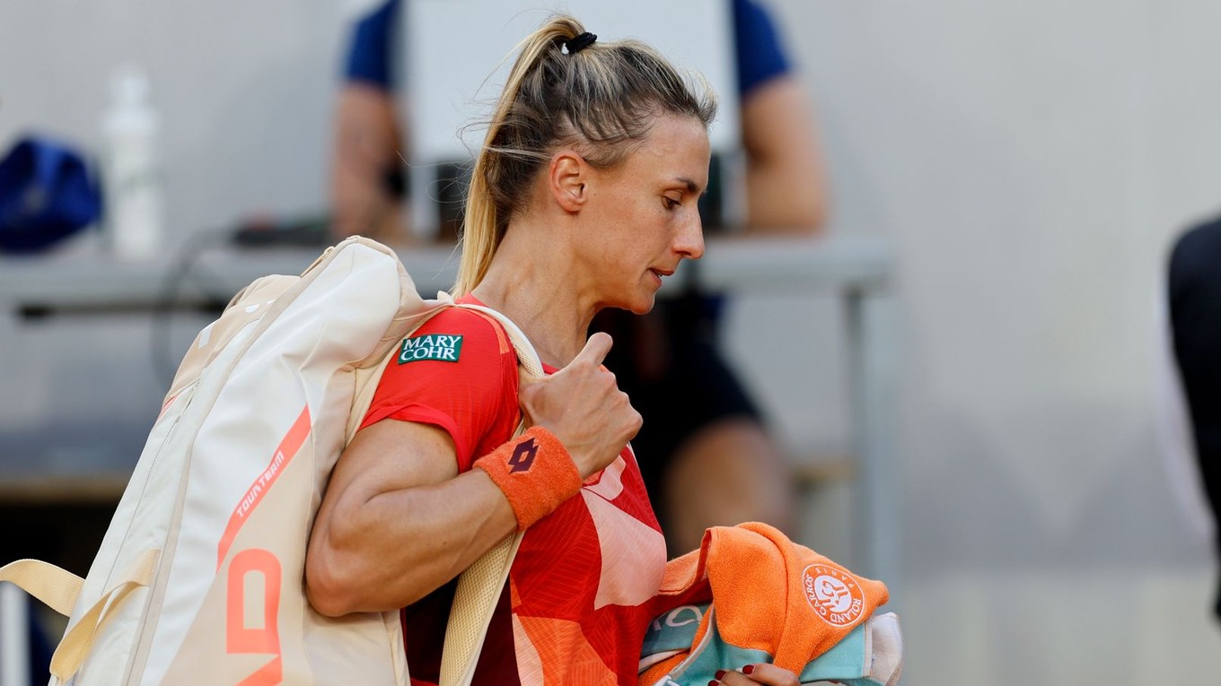 Ukrajinská tenistka Lesia Curenková počas Roland Garros 2023.