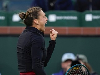 Aryna Sabalenková na turnaji v Indian Wells.