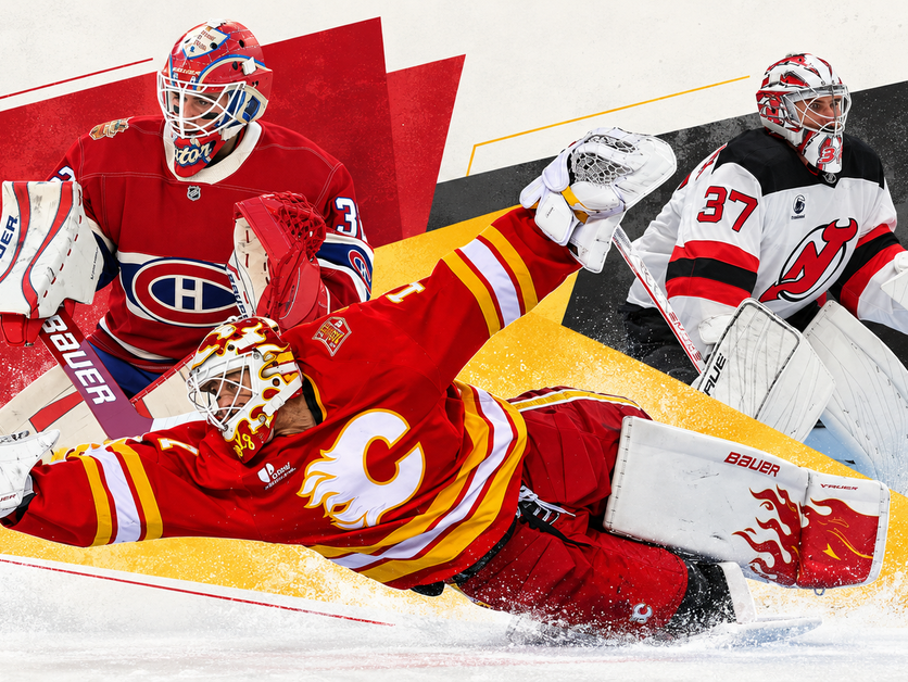 Jacob Fowler, Devin Cooley a Connor Hellebuyck.