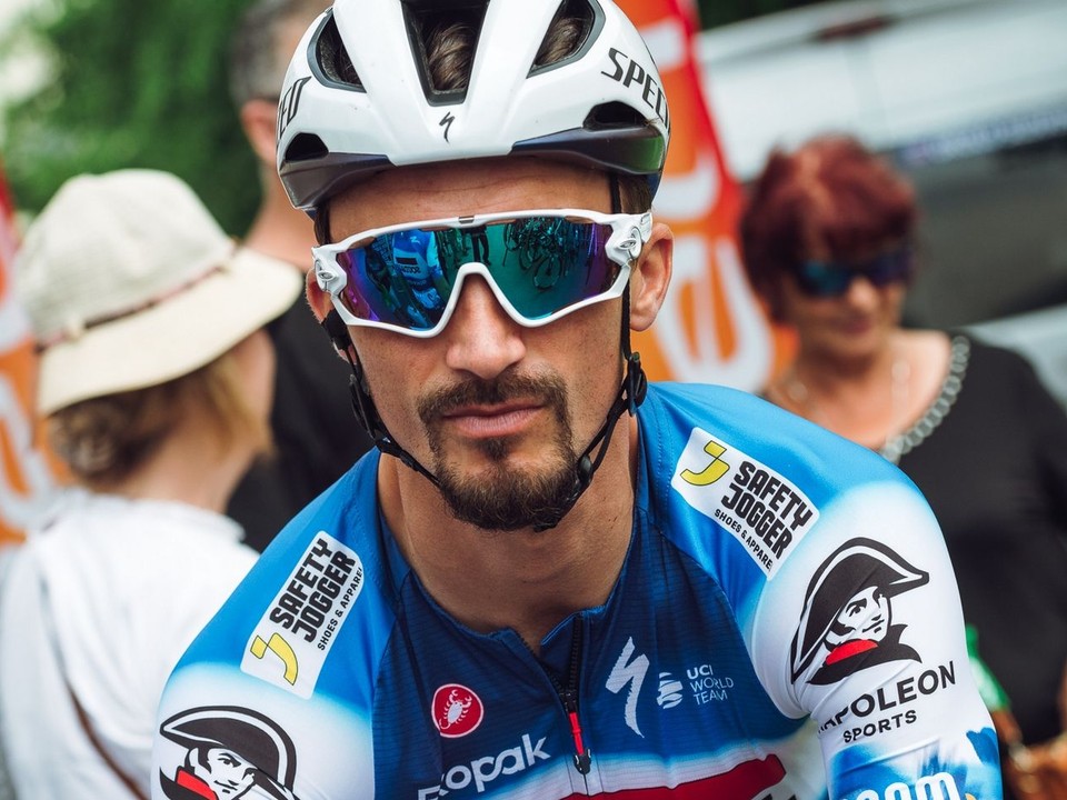 Francúzsky cyklista Julian Alaphilippe na pretekoch Okolo Slovenska 2024.