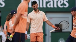 Srbský tenista Novak Djokovič na Roland Garros 2026.