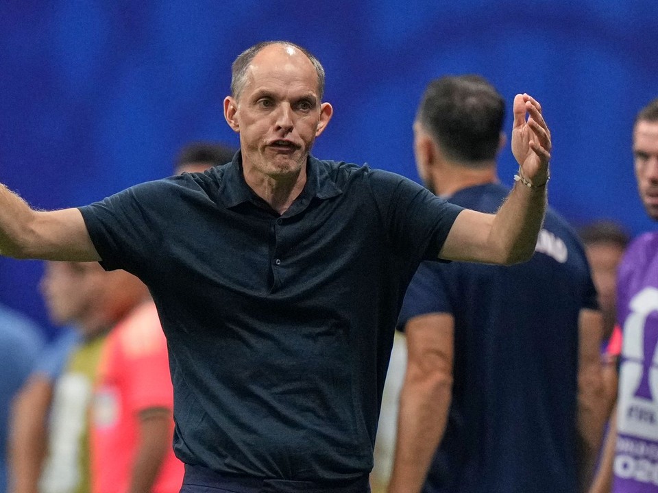 Thomas Tuchel v semifinále MS vo futbale 2026.