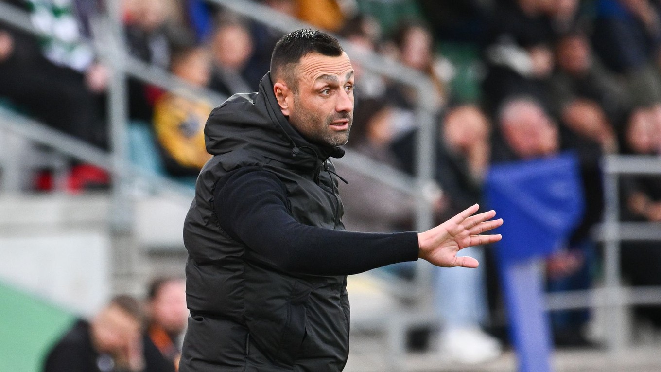 Na snímke je tréner MFK Skalica David Oulehla.