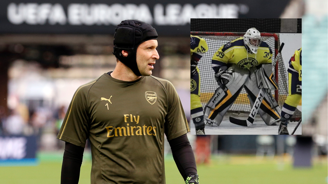 Petr Čech sa po skončení futbalovej kariéry venuje hokeju.