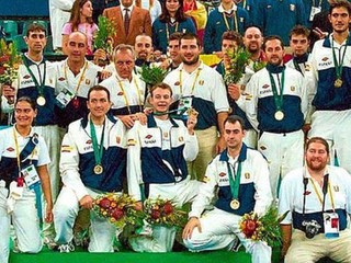 Víťazný tím španielskych basketbalistov na paralympiáde v Sydney 2000.